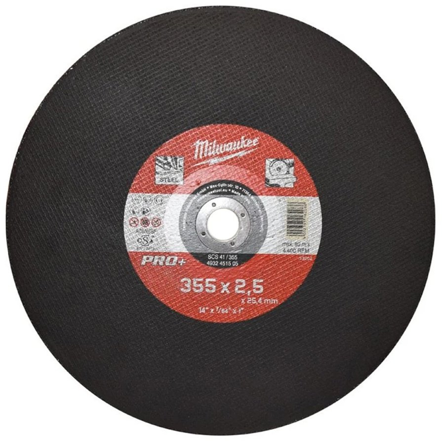 Диск отрезной по металлу 355x25.4х2.5 мм, Milwaukee 4932451505 купить,NaN