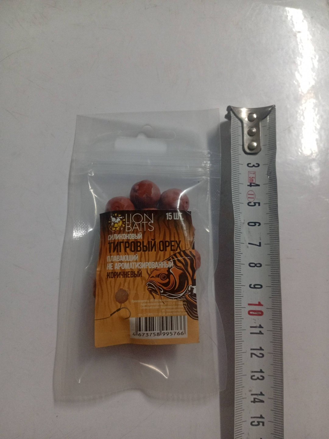 Мягкая приманка Lion Baits "УДачи".Тигровый орех силикон 15 шт коричневый купить,NaN