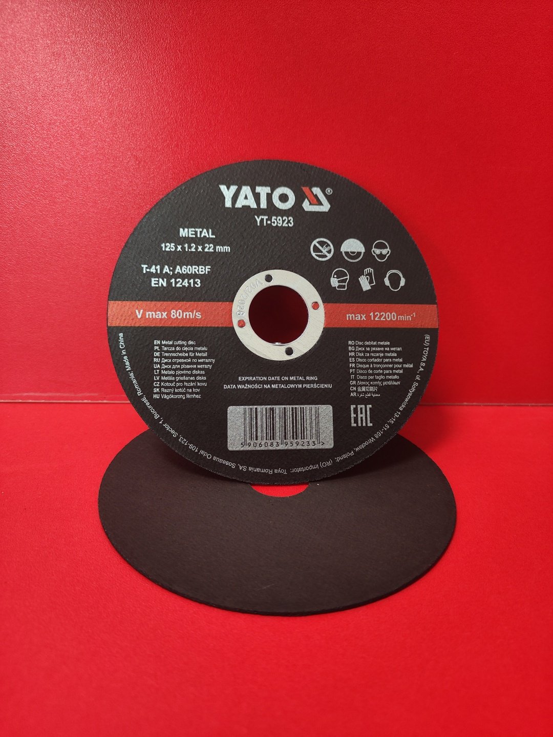 Диск отрезной по металлу 125x22х1.2 мм, YATO YT-5923 купить,NaN