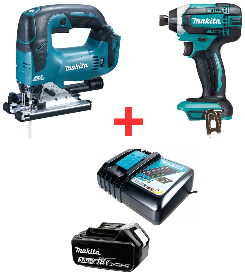 Наборы электроинструментов Makita DJV182Z+DTD152Z+191A25-2 2 в 1 купить,NaN