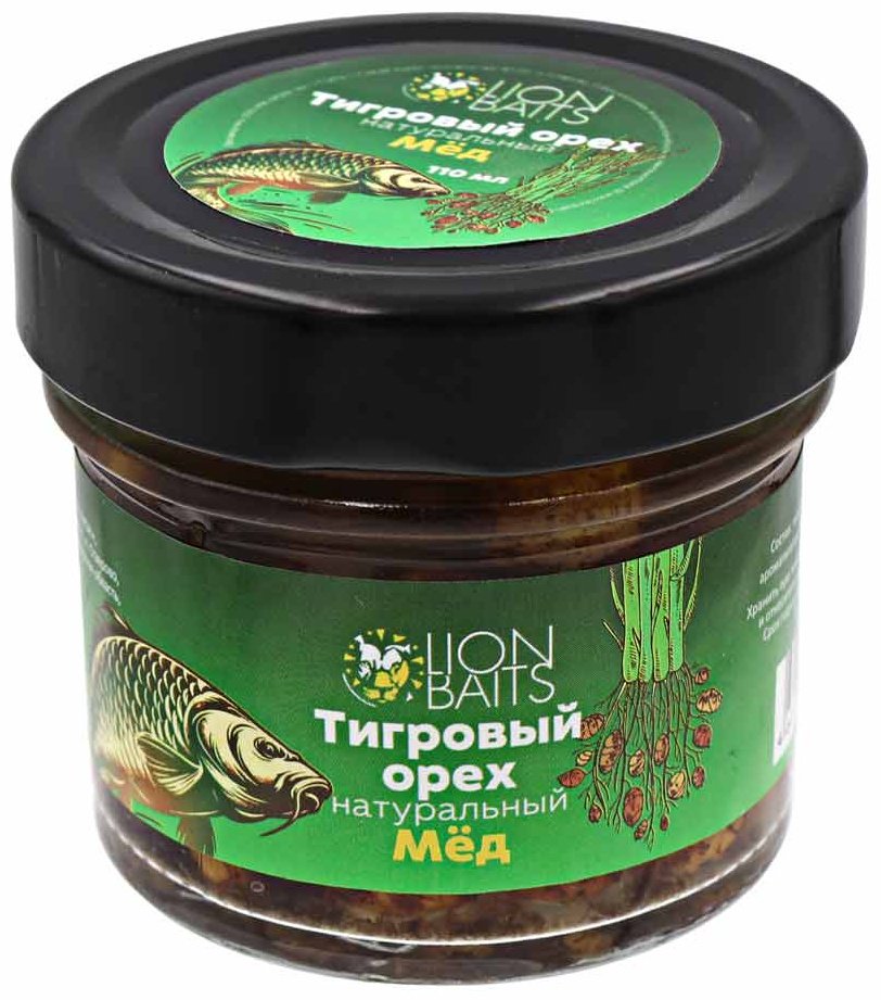 Прикормка Lion Baits Тигровый орех консервированный LBTOS-002 Мед 0.11 кг купить,NaN