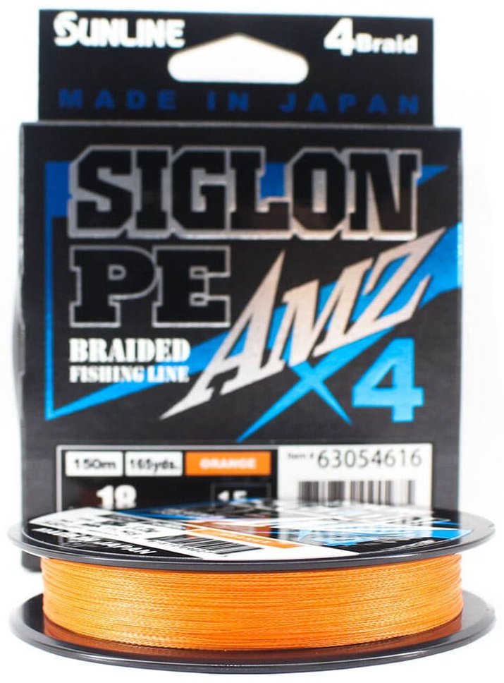 Леска Sunline плетеная Siglon PE X4 AMZ 150m (OR) 18LB, 1.5PE 0.209 мм оранжевый купить,NaN