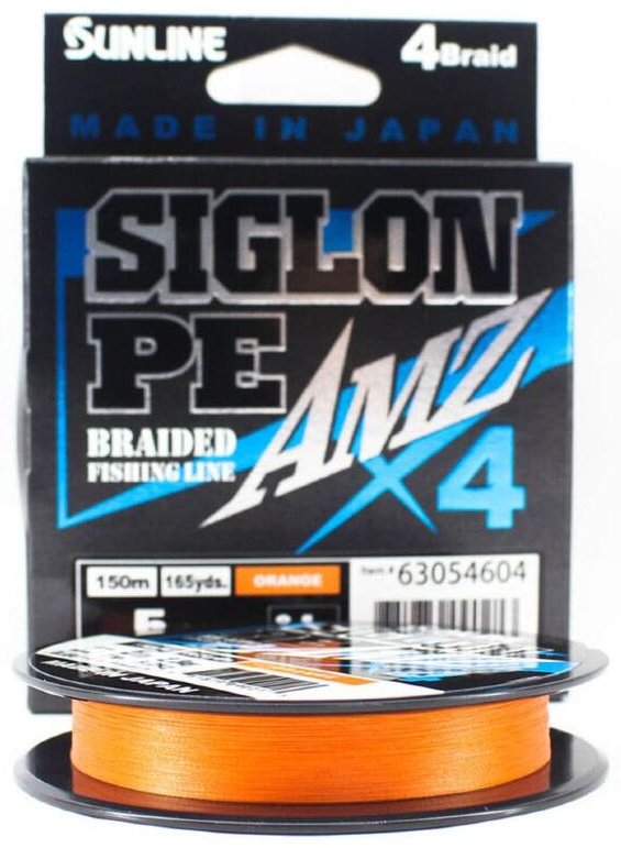 Sunline плетеный шнур Плетеный шнур Siglon PE X4 AMZ 150m (OR) 5LB, 0.4PE 0.108 мм оранжевый купить,NaN
