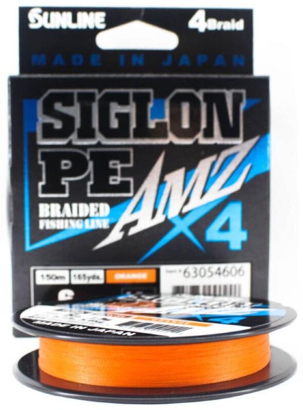 Sunline плетеный шнур Плетеный шнур Siglon PE X4 AMZ 150m (OR) 6LB, 0.5PE 0.121 мм оранжевый купить,NaN