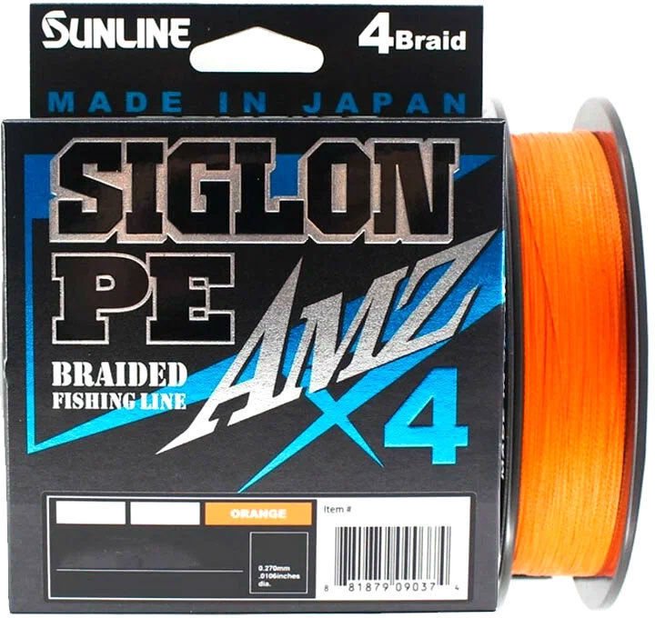 Леска Sunline плетеная Шнур плетеный Sunline Siglon PE X4 AMZ #3 150м 0.296мм (Orange) 0.296 мм оранжевый купить,NaN