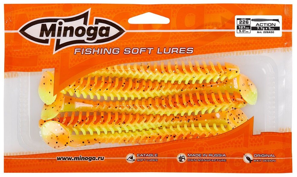 Мягкая приманка Minoga Action 5,0 5 шт 127 мм 324 купить,NaN