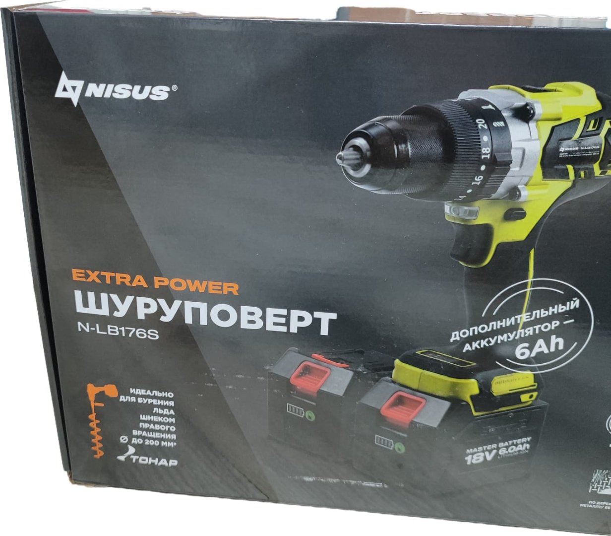 Nisus дрель-шуруповерт N-LB176S купить,NaN