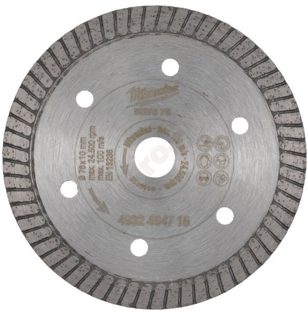 Диск отрезной алмазный 76x10х1 мм, Milwaukee Milwaukee 4932464715 купить,NaN