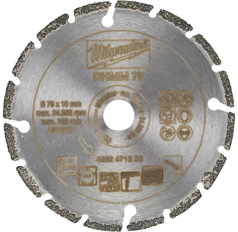 Диск отрезной алмазный 76x10х1.2 мм, Milwaukee 4932471333 купить,NaN