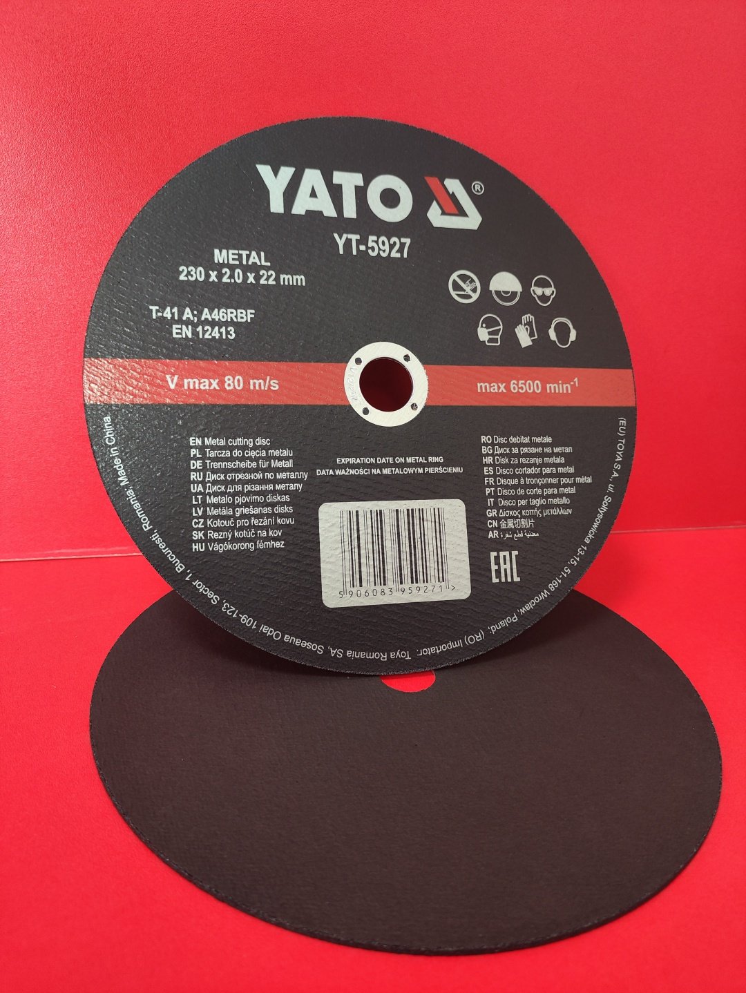Диск отрезной по металлу 230x22х2 мм, YATO YT-5927 купить,NaN
