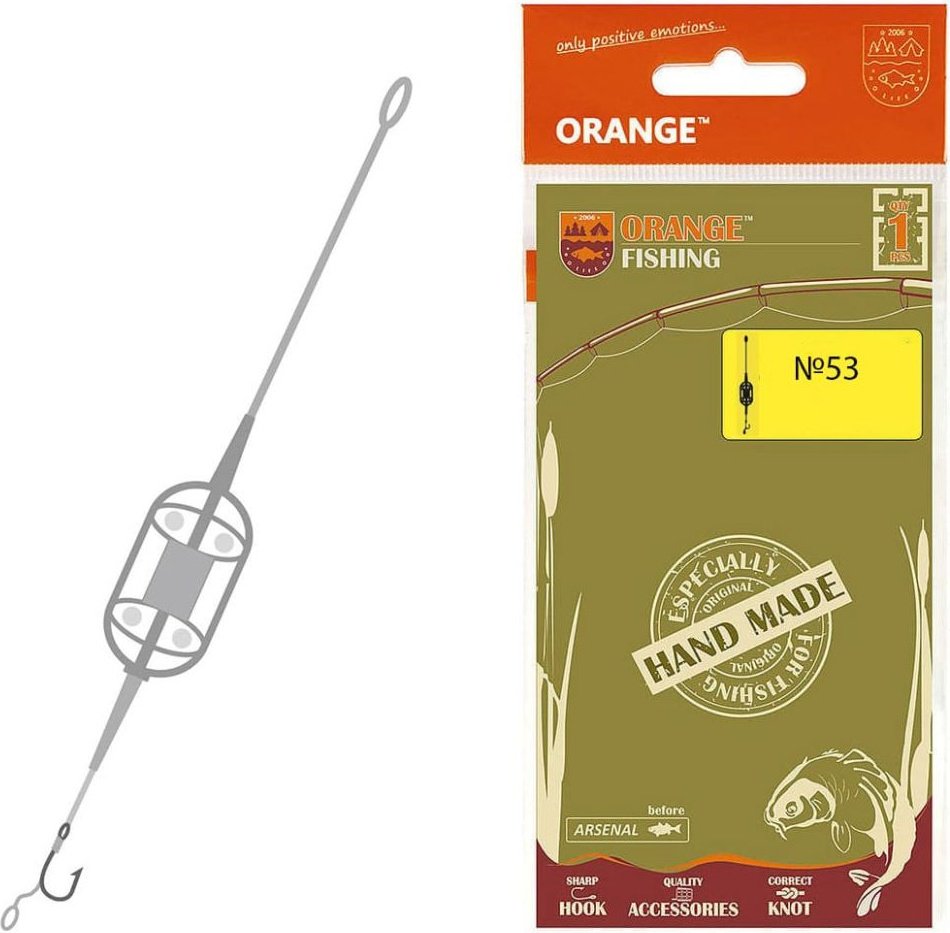 Оснастка Orange Carp ORANGE 53 Roomy Flat Method Leadcore, 50 гр. 40 см купить,NaN