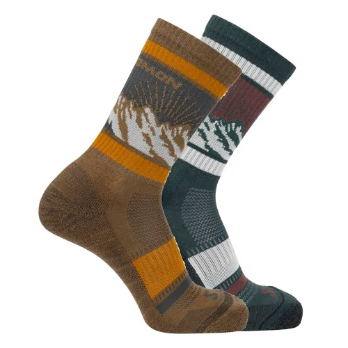 Носки Salomon Out Alps Crew 2-Pack Dx+Sx 2 пары 36-38 купить,NaN