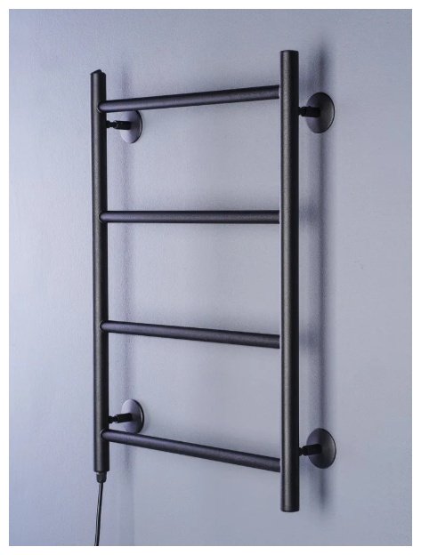 Полотенцесушитель Оптима электрический Elpst4l-4060-black-m, лесенка 40x60 см