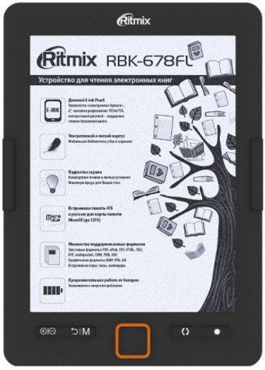 Электронная книга Ritmix RBK-678FL черный