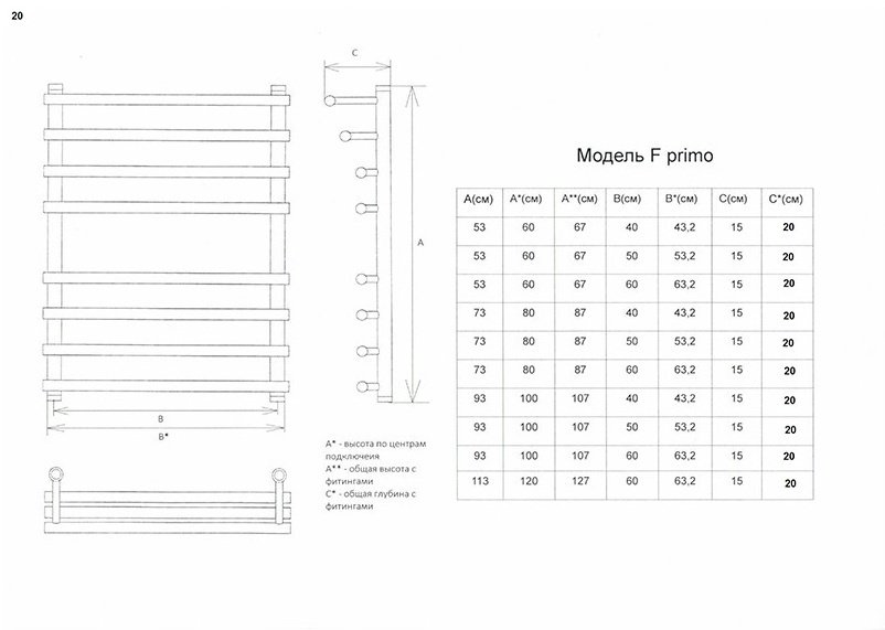 Полотенцесушитель KABINKA.KZ электрический F primo electro, лесенка 50x80 см