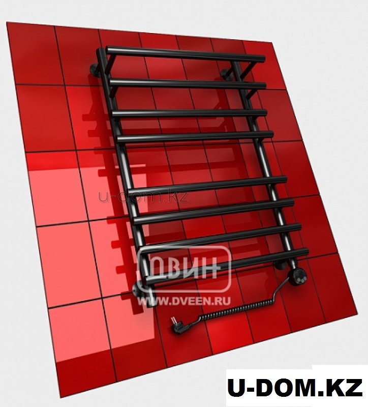 Полотенцесушитель ДВИН F primo electro 80/50 1"-3/4"-1/2" Электрический ТЭН справа (К эл. Чёрный)