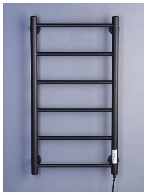 Полотенцесушитель ОЛИМП электрический Elpst6-4080-black-m, лесенка 40x80 см