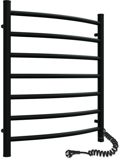 Полотенцесушитель ДВИН F primo electro 80/50 1"-3/4"-1/2" Электрический ТЭН справа (К эл. Чёрный)