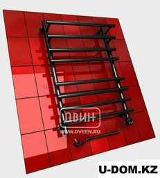 Полотенцесушитель ДВИН F primo electro 80/50 1"-3/4"-1/2" Электрический ТЭН справа (К эл. Чёрный)