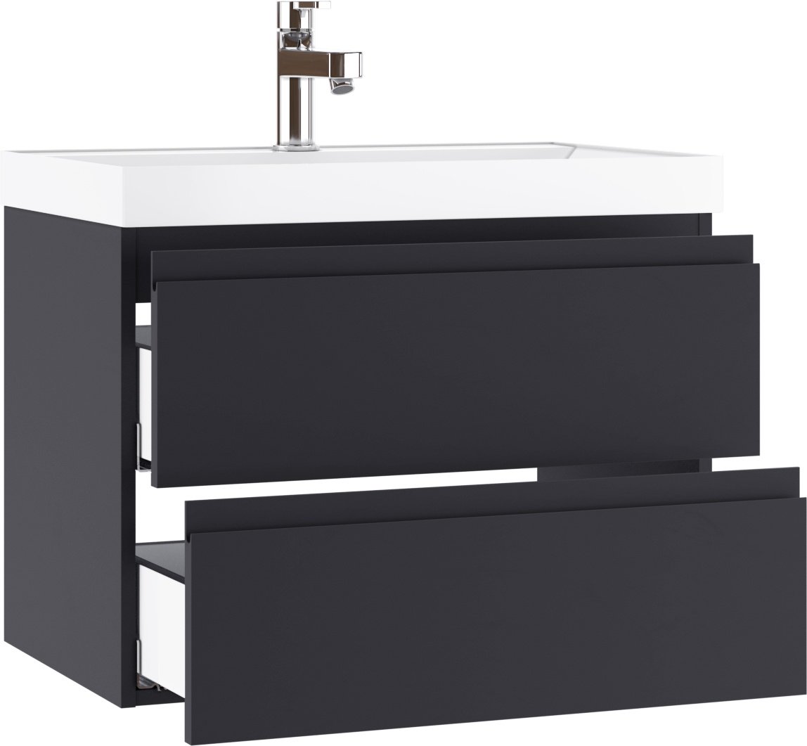 Тумба с раковиной KABINKA.KZ Classica 70 Graffo , 69x50x44.5 см, графит