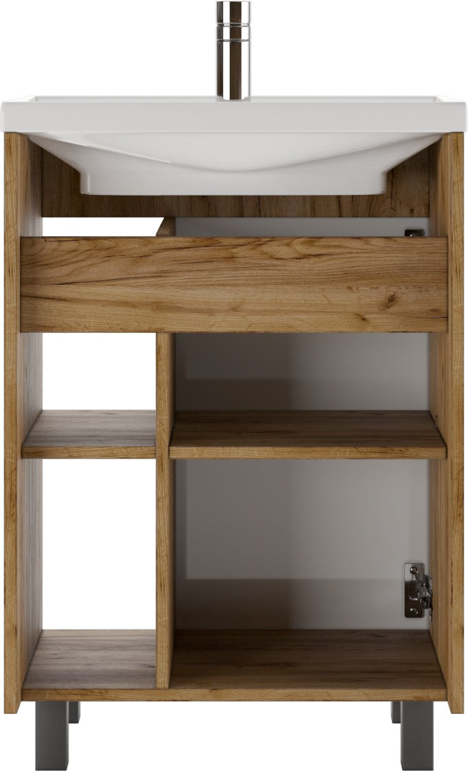 Тумба с раковиной KABINKA.KZ Байтерек, 57x82x40 см, белый, коричневый купить,NaN