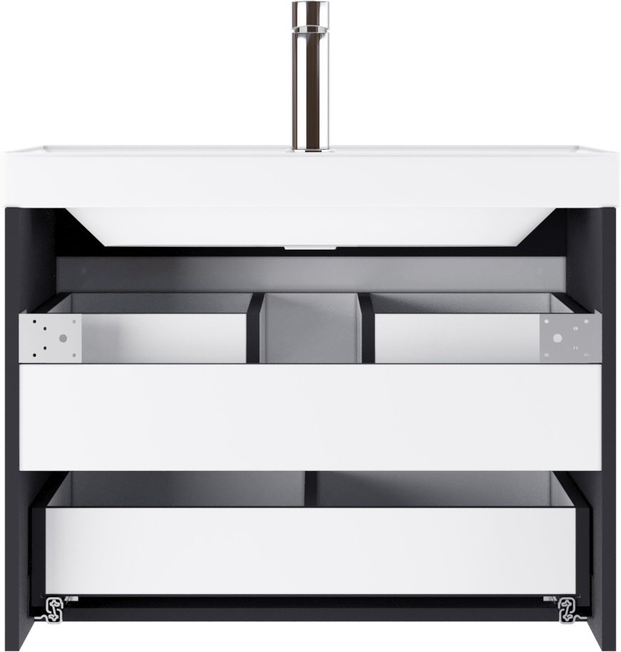 Тумба с раковиной KABINKA.KZ Classica 70 Graffo , 69x50x44.5 см, графит