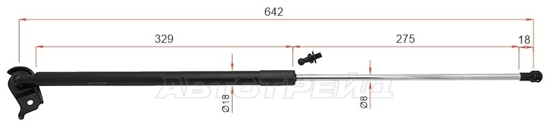 SAT ST-53440-49145 упор капота для Toyota Harrier 2003-2013 черный купить,NaN