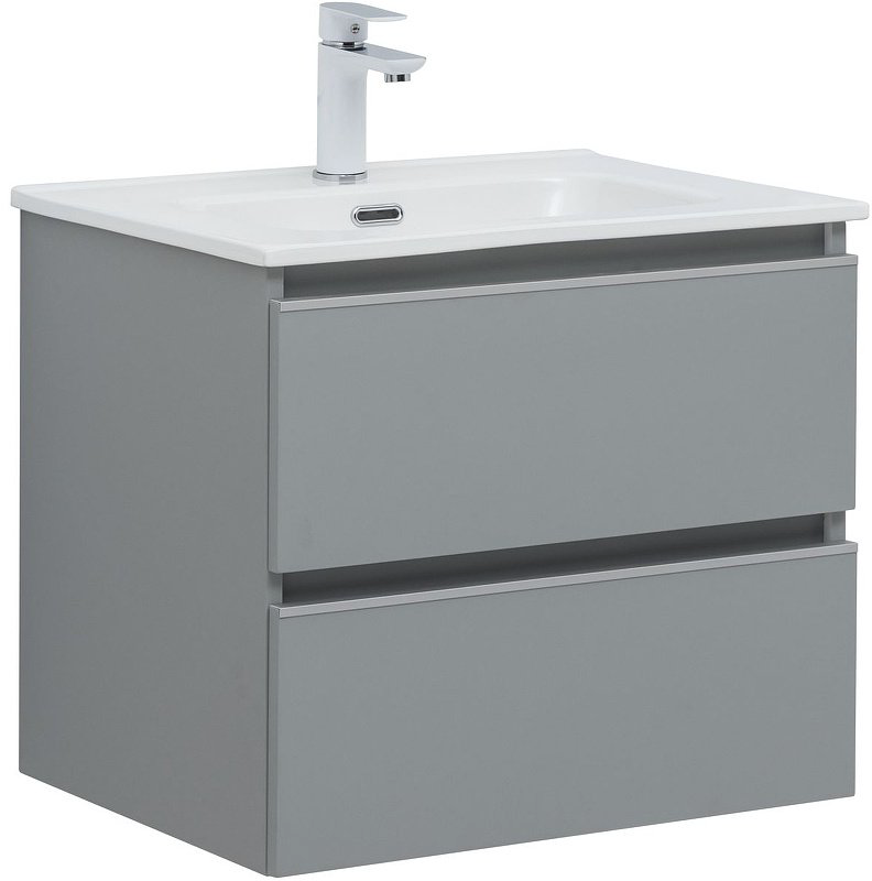 Тумба с раковиной Kabinka.kz Вега 60 329601 58.2x50.2x46.5см серый купить,NaN
