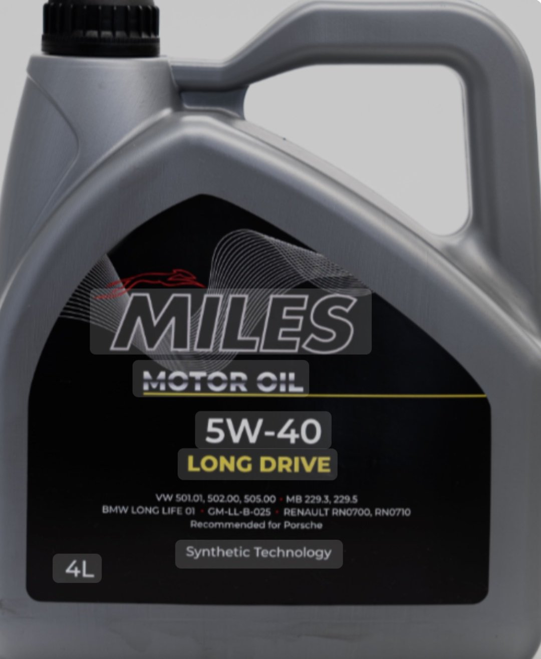 Моторное масло Полусинтетическое MILES Long Drive 5W-40 4 л купить,NaN