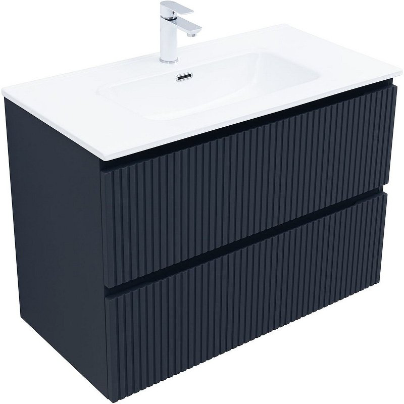 Тумба с раковиной Kabinka.kz Flat 90 335430 90x63.7x45.5см темно-синий купить,NaN