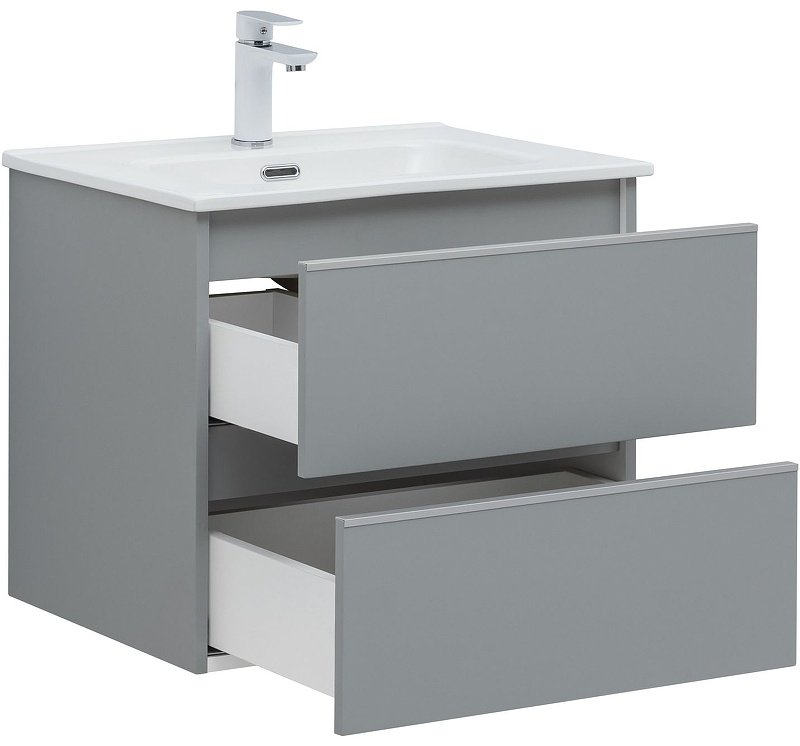 Тумба с раковиной Kabinka.kz Вега 60 329601 58.2x50.2x46.5см серый купить,NaN