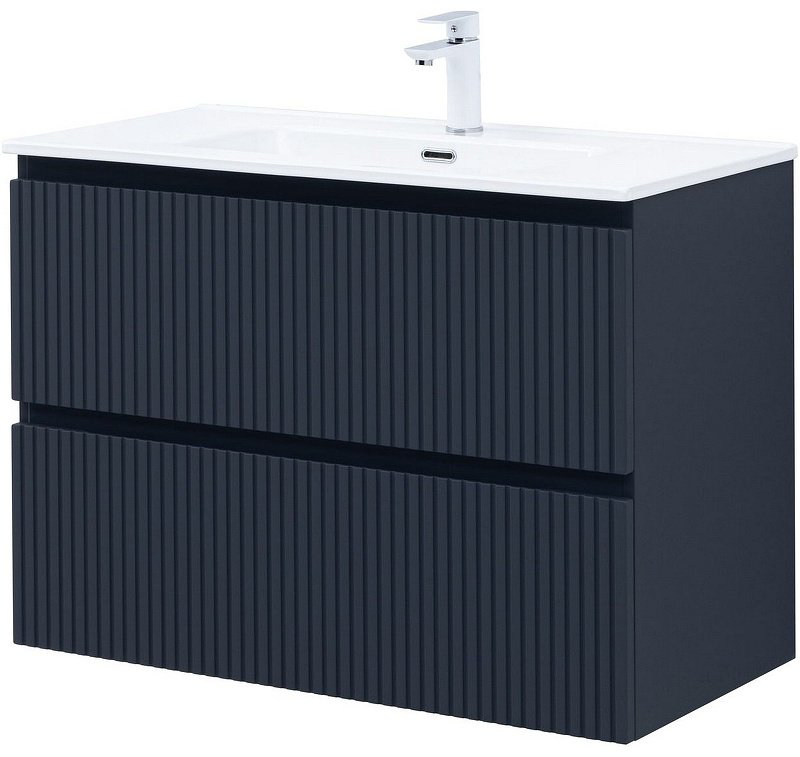 Тумба с раковиной Kabinka.kz Flat 90 335430 90x63.7x45.5см темно-синий купить,NaN