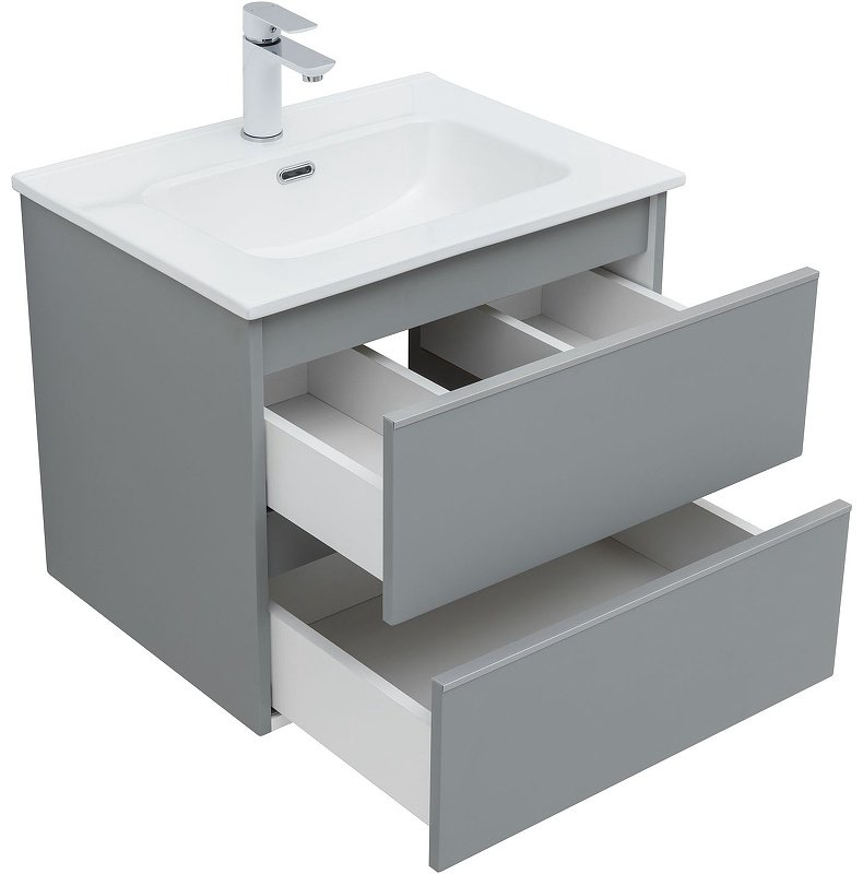 Тумба с раковиной Kabinka.kz Вега 60 329601 58.2x50.2x46.5см серый купить,NaN