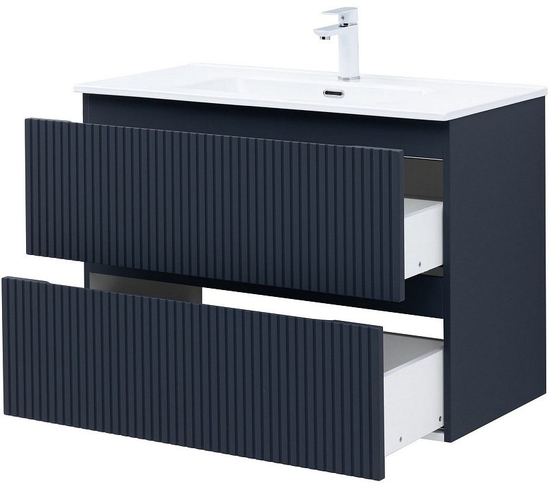 Тумба с раковиной Kabinka.kz Flat 90 335430 90x63.7x45.5см темно-синий купить,NaN