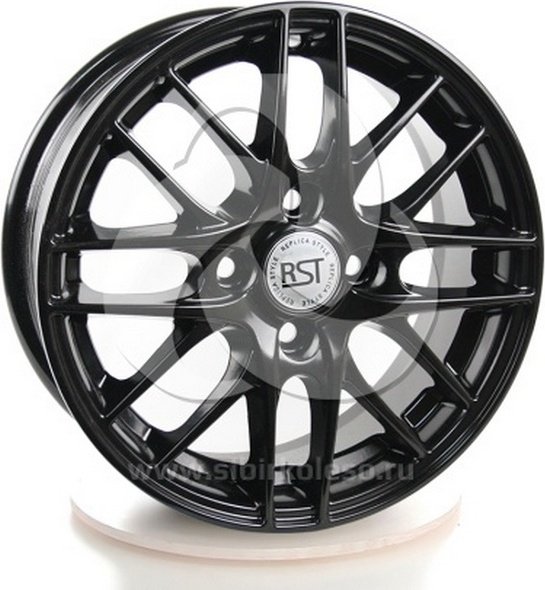 RST R004 BL 58.6 5.5x14/4x98 D58.6 ET35 4 диска черный, серебристый, графит купить,NaN