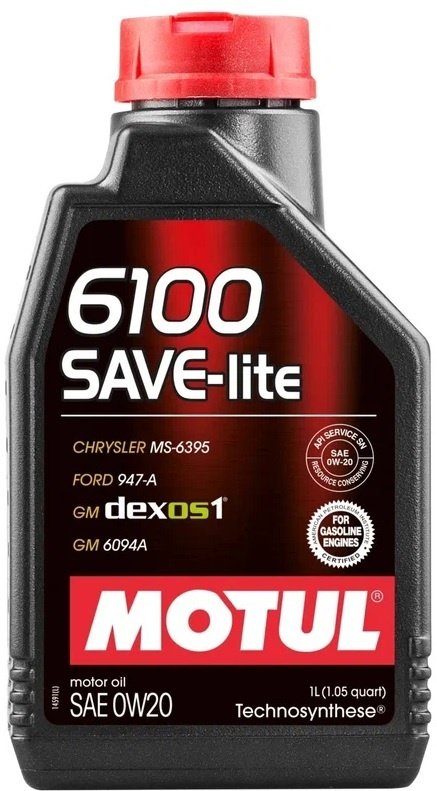 Моторное масло Полусинтетическое Motul 6100 SAVE-lite 0W-20 1 л купить,NaN