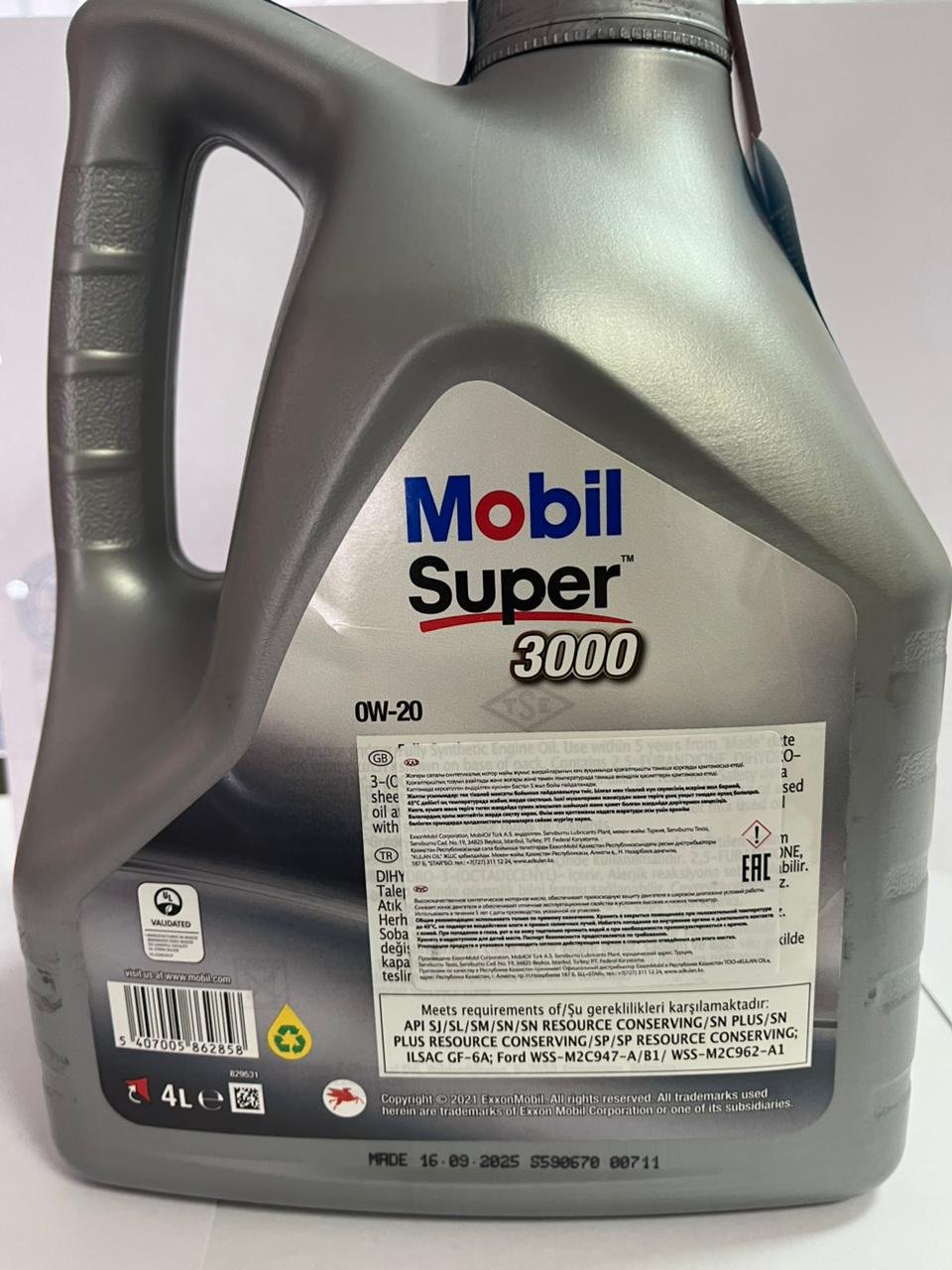 Моторное масло Синтетическое MOBIL Масло MOBIL SUPER 3000 0W20 4l 0W-20 4 л купить,NaN