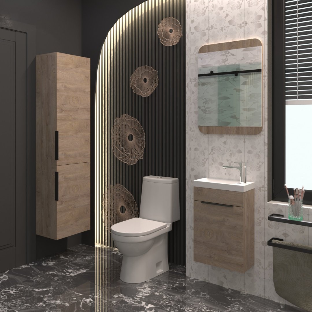 Тумба с раковиной AVK Кира 40 40x47x20см светло-коричневый купить,NaN