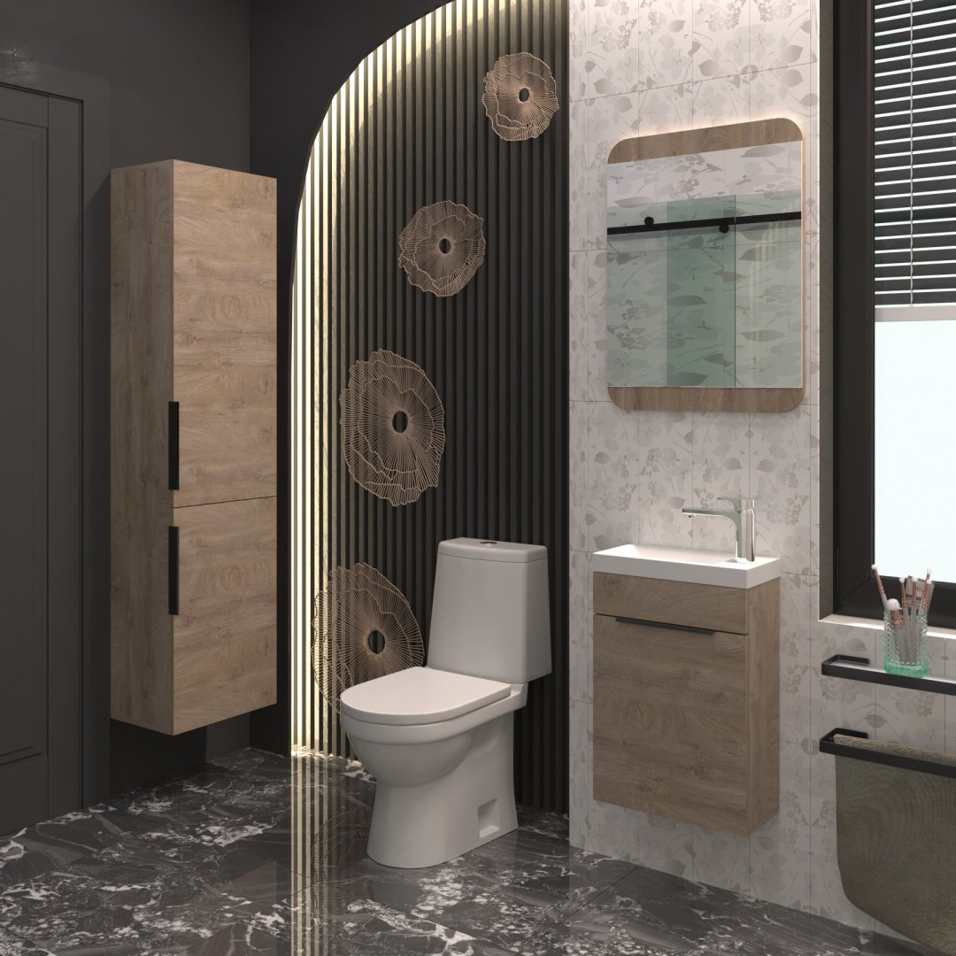 Тумба с раковиной AVK Кира 40 40x47x20см светло-коричневый купить,NaN
