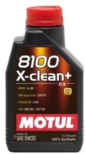 Моторное масло Синтетическое Motul 8100 X-clean+ 5W-30 1 л купить,NaN