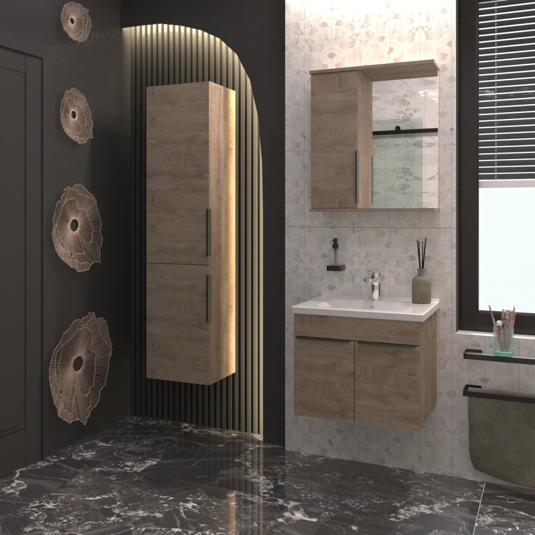 Тумба с раковиной AVK Кира 70x52x47см светло-коричневый купить,NaN