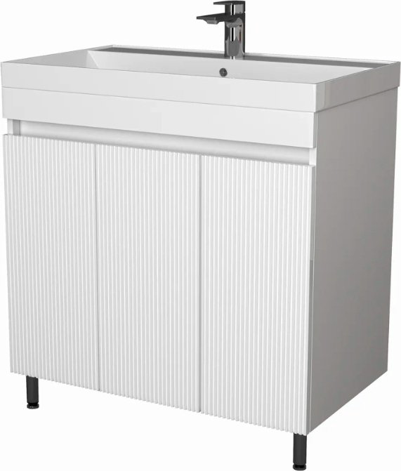 Тумба с раковиной KABINKA.KZ Куба Риф 800, 80x80x45 см, белый купить,NaN