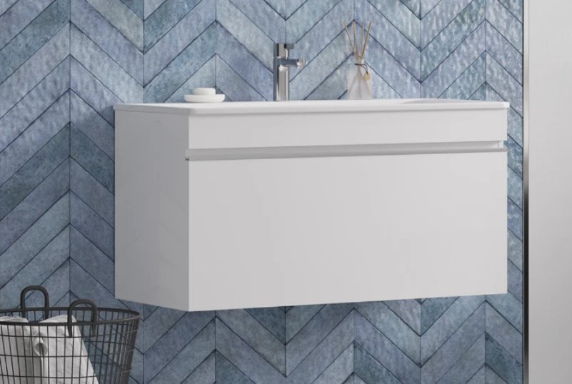 Тумба с раковиной Kabinka.kz Pulsus 1000 100x54x45см белый купить,NaN