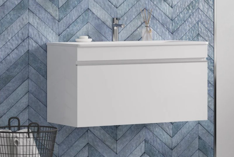 Тумба с раковиной Kabinka.kz Pulsus 1000 100x54x45см белый купить,NaN