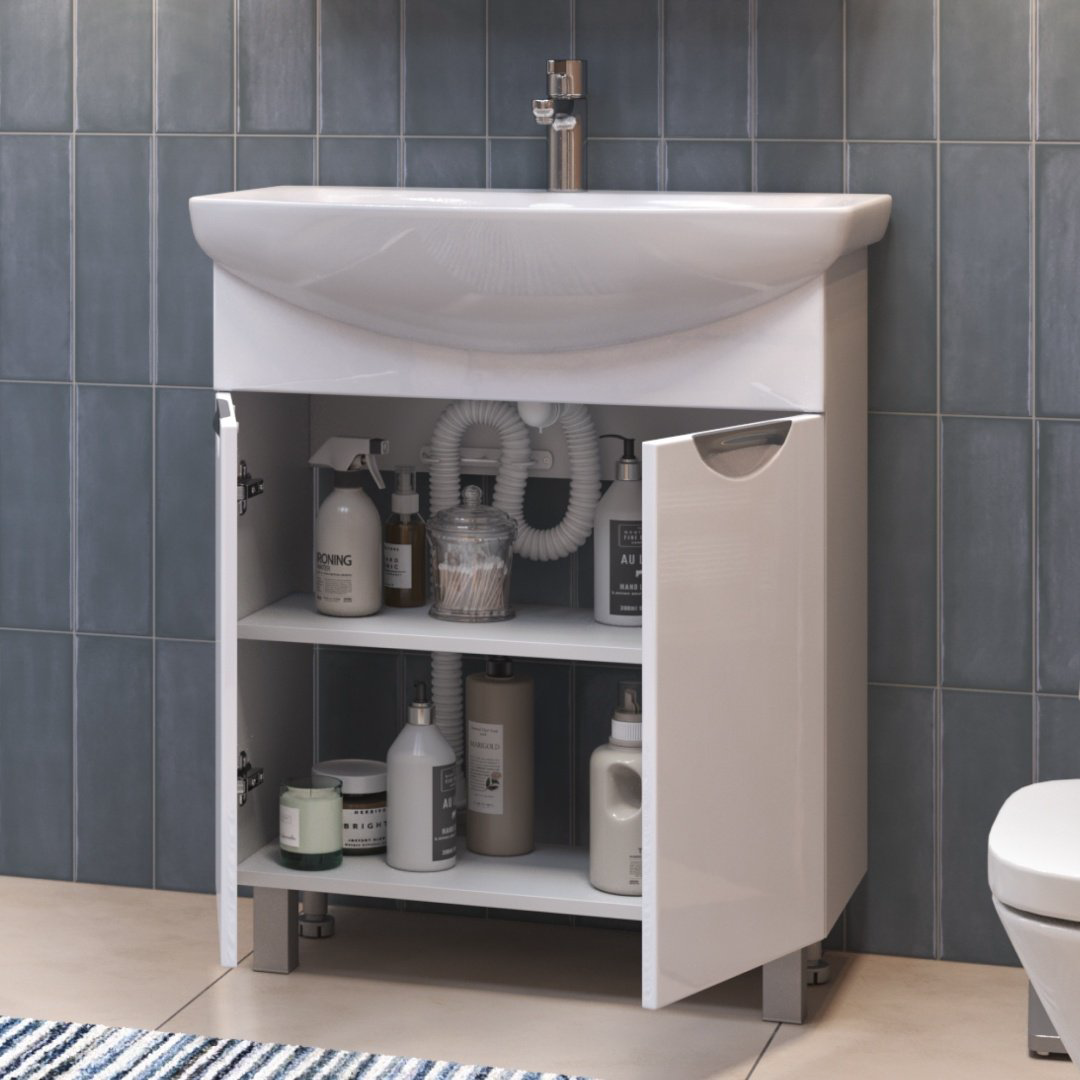 Тумба с раковиной Kabinka.kz Callao 700 66x80x31.6см белый купить,NaN