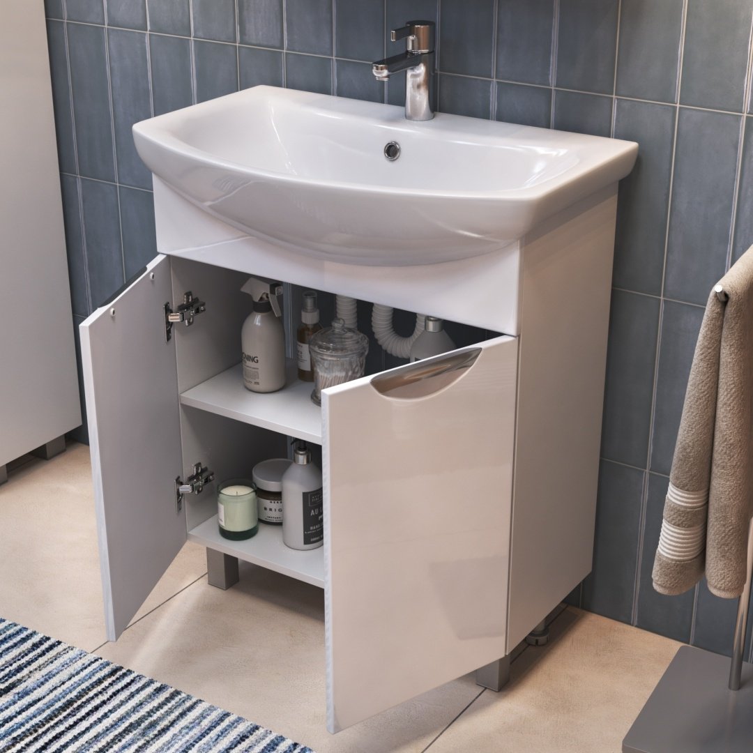 Тумба с раковиной KABINKA.KZ Callao 700, 66x80x31.6 см, белый