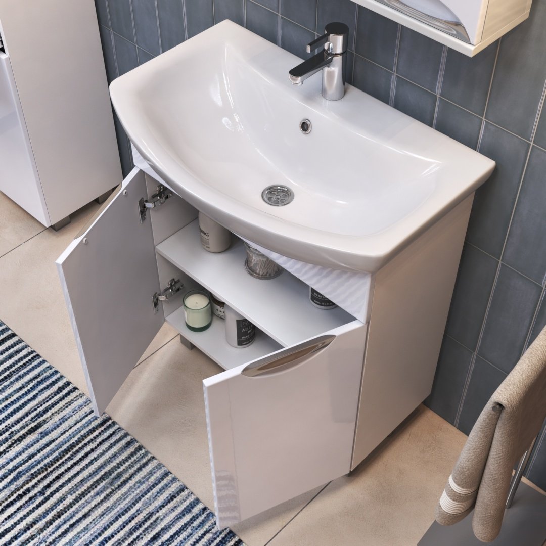 Тумба с раковиной KABINKA.KZ Callao 700, 66x80x31.6 см, белый