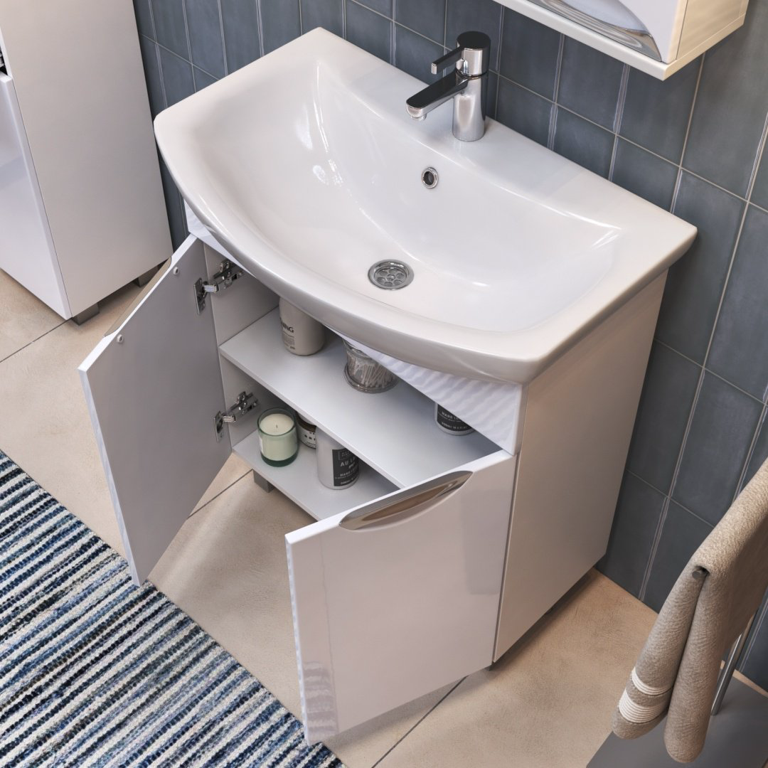 Тумба с раковиной Kabinka.kz Callao 700 66x80x31.6см белый купить,NaN