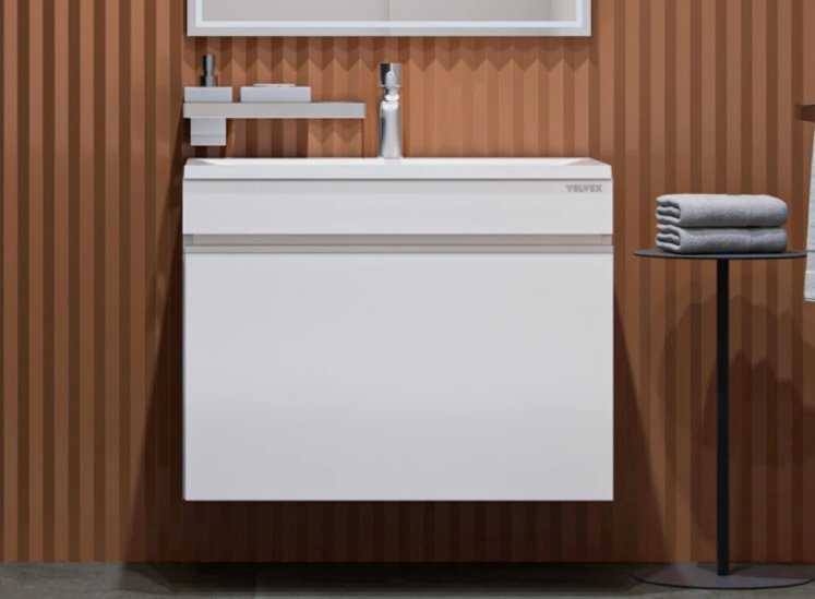 Тумба с раковиной Pulsus 700 70x54x45см белый купить,NaN