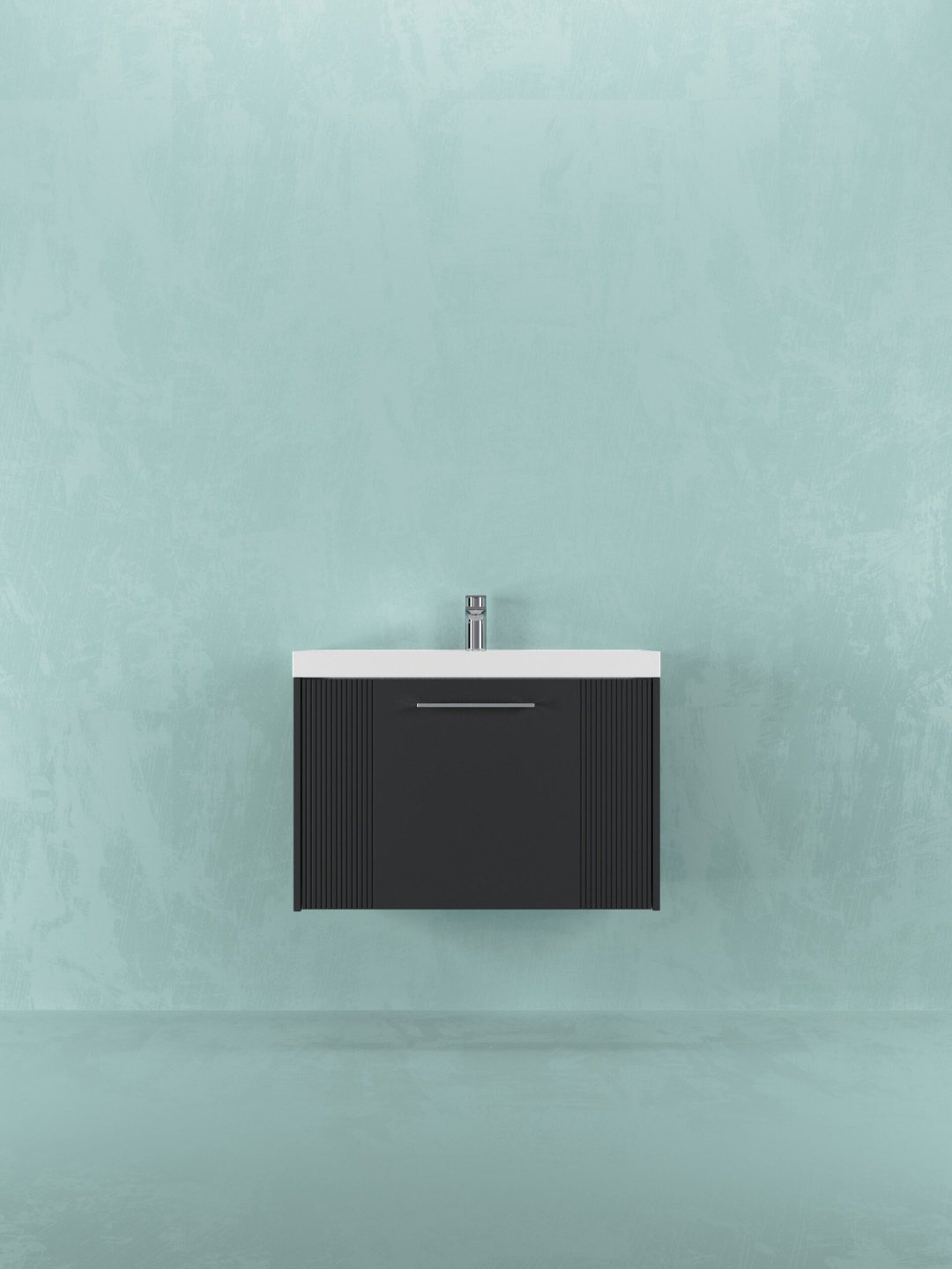 Тумба с раковиной KABINKA.KZ Слим 80, 80x40x45 см, черный